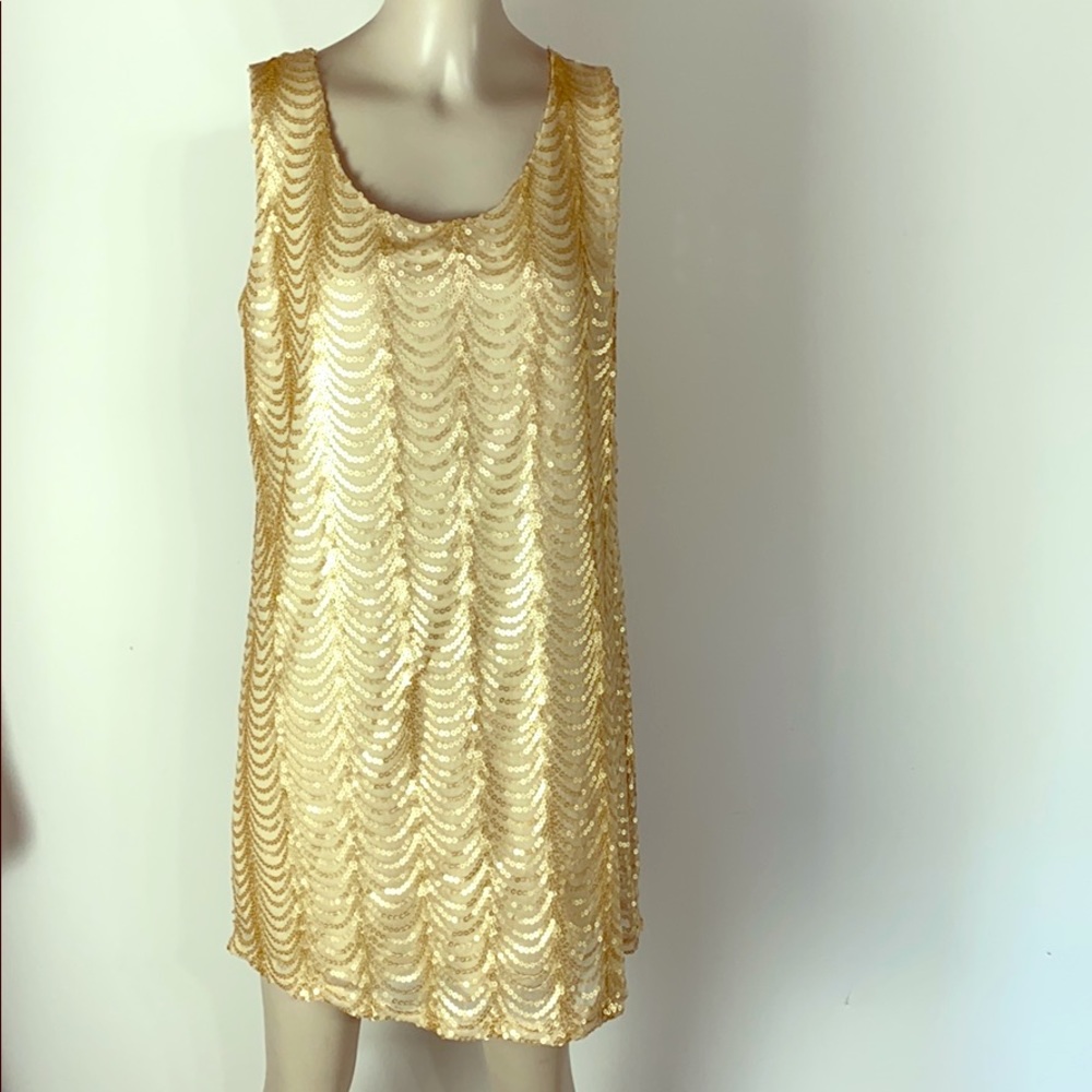 Gold sequin dress - F08